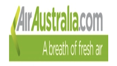 A green and white logo for australia